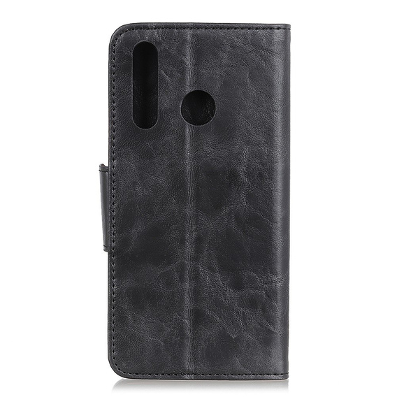 Θήκη με πτερύγιο για Huawei Y6P, Split Leather Wallet, μαύρη