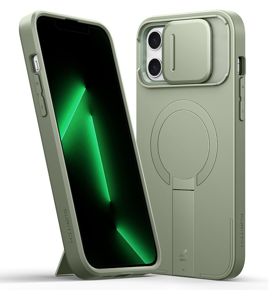 Θήκη για iPhone 13 / 14, Suritch Shockproof, για MagSafe, πράσινη
