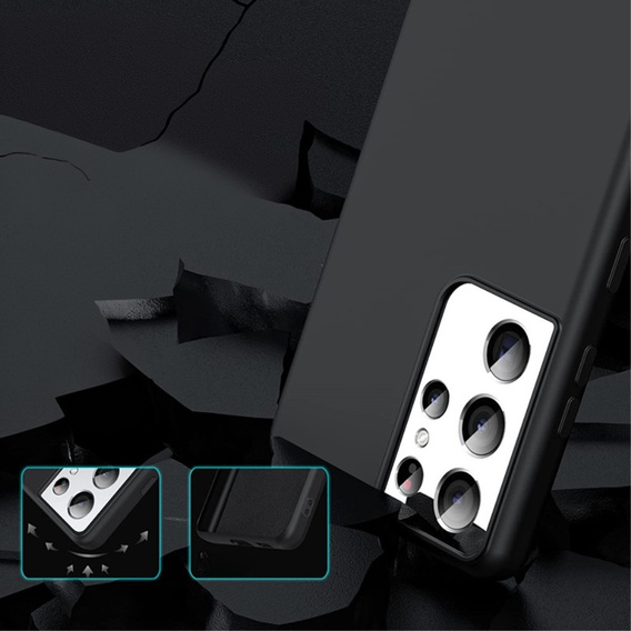 Θήκη για Samsung Galaxy S21 Ultra, Silicone MagSafe, μαύρη