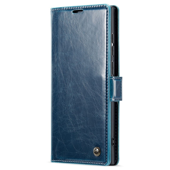 θήκη CASEME για Samsung Galaxy S22 Ultra, Waxy Textured, μπλε