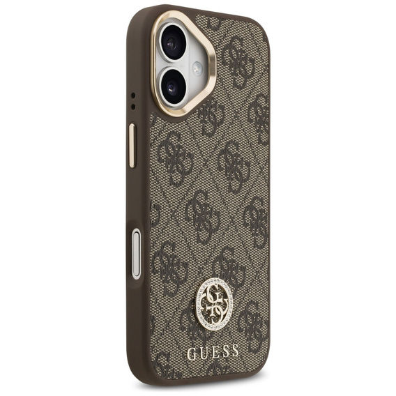 GUESS 4G Strass Logo θήκη για MagSafe με λουράκι για iPhone 17