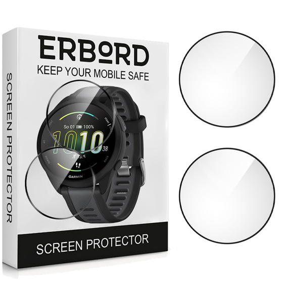 2x υβριδικό γυαλί ERBORD για Garmin Forerunner 165