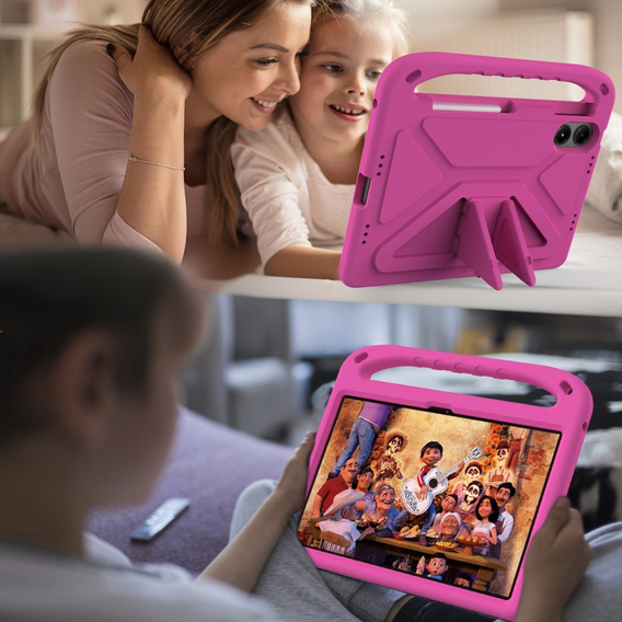 θήκη για παιδιά για Xiaomi Redmi Pad Pro / Xiaomi Poco Pad, με λαβή, ροζ