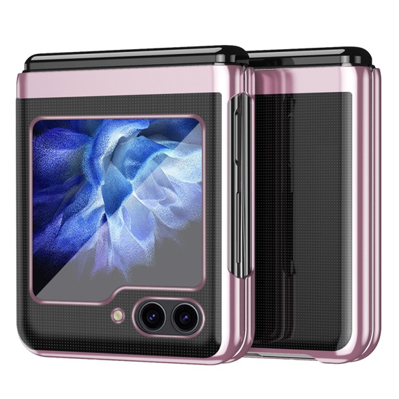 Θήκη για Samsung Galaxy Z Flip6 5G, PC Case, διαφανής / ροζ