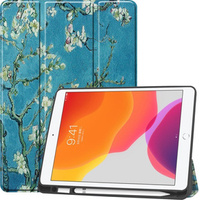 Θήκη για iPad 7/8/9 10.2 2019/2020/2021, Smartcase Pen Slot, cherry blossom