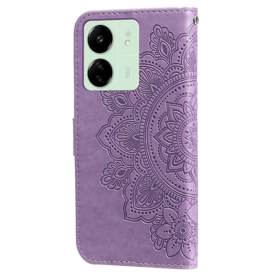 Θήκη με πτερύγιο για Xiaomi Redmi 13C / Poco C65, Mandala Flower, μωβ