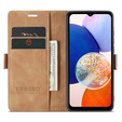 Θήκη για Samsung Galaxy A14 4G/5G, ERBORD Vintage, πορτοφόλι με πτερύγιο, καφέ