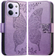 Θήκη με πτερύγιο για Xiaomi Redmi 15C 4G/LTE, Butterfly, μωβ