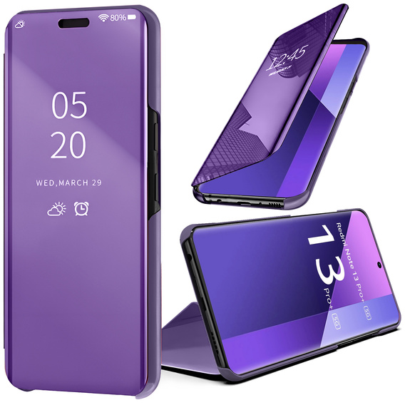 Θήκη για Xiaomi Redmi Note 13 Pro+, Clear View, μωβ