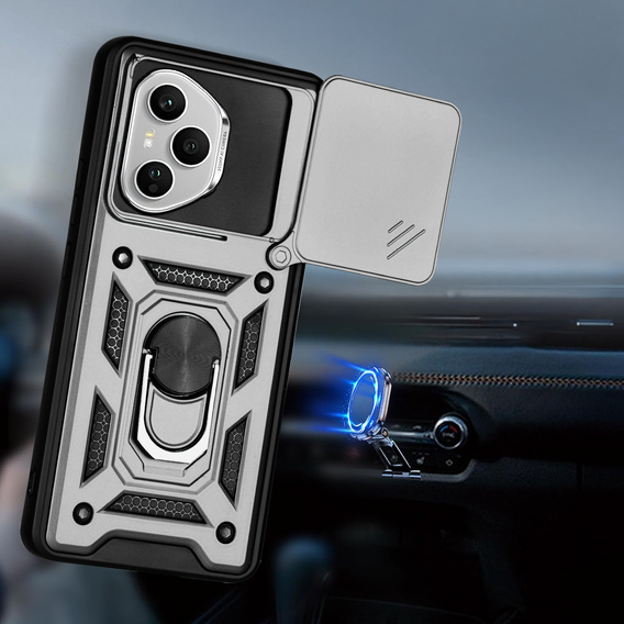 Θήκη για Honor 400 Pro 5G, CamShield Slide, ασημένια