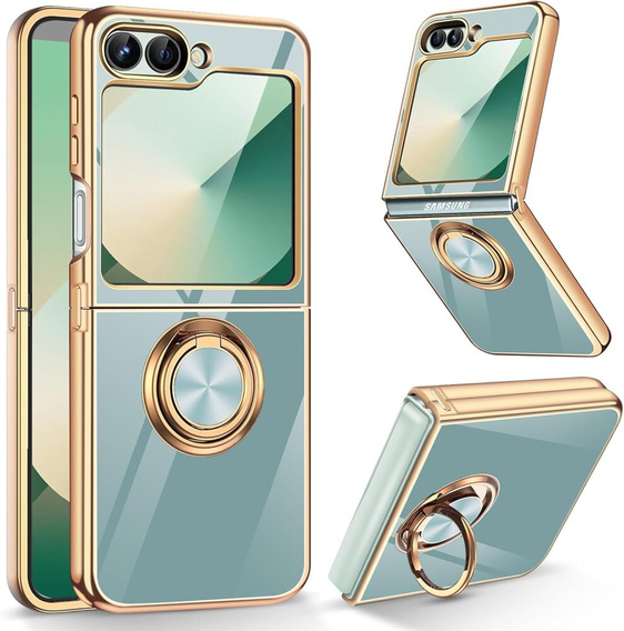 Θήκη για Samsung Galaxy Z Flip7 FE / Z Flip6, Electro Ring, μέντας