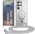 Θήκη για Samsung Galaxy S25 Ultra, Electro MagSafe, ασημένια + κορδόνι