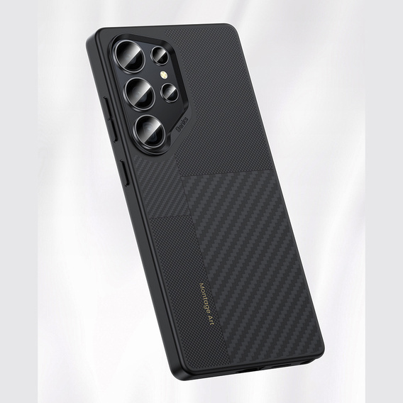 θήκη BENKS Kevlar για Samsung Galaxy S25 Ultra, για MagSafe, Carbon Fiber, μαύρη