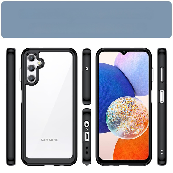 Θήκη για Samsung Galaxy A14 4G/5G, Fusion Hybrid, διαφανής / μαύρη