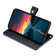 Θήκη με πτερύγιο για Motorola Moto G15 / G15 Power, Wallet Zipper Pocket, μαύρη