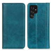 Θήκη για Samsung Galaxy S24 Ultra, Wallet Litchi Leather, πράσινη