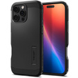 θήκη Spigen για iPhone 16 Pro, Tough Armor Mag Mag MagSafe, μαύρη + μετριασμένο γυαλί 9H