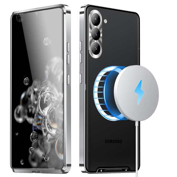 θήκη προστασίας κάμερας για το Samsung Galaxy S23, CamShield MagSafe, διαφανές / ασημί