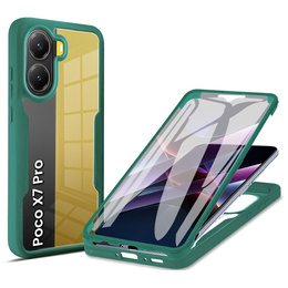 Θήκη για Xiaomi Poco X7 Pro 5G, Shockproof, με μεμβράνη, πράσινη