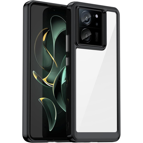 Θήκη για Xiaomi 13T / 13T Pro, Fusion Hybrid, διαφανής / μαύρη