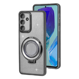 θήκη για Samsung Galaxy M55 5G, Glittery Magnetic, για MagSafe, μαύρη
