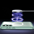 Θήκη για Samsung Galaxy S23 FE, Shockproof, με μεμβράνη οθόνης, για MagSafe, πράσινη