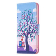 Θήκη με πτερύγιο για Xiaomi 13 Lite, Wallet, tree & owls, μπλε