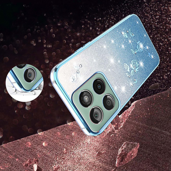 Θήκη με γκλίτερ Glitter Flower για Motorola Edge 70