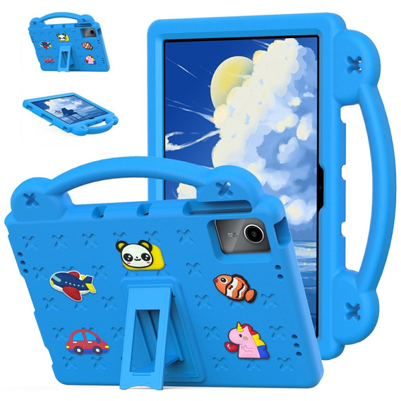 Παιδική θήκη για Lenovo Tab M11, Cute Patterns, με βάση, μπλε
