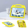 Παιδική θήκη για iPad 10.9 2022 10 Gen, Cute Patterns, με βάση, κίτρινη