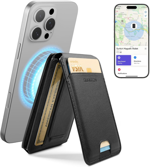 Μαγνητικό πορτοφόλι με τοποθεσία, NFC και βάση για iPhone 16 Pro