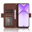 Θήκη με πτερύγιο για Oppo A80, Card Slot, καφέ