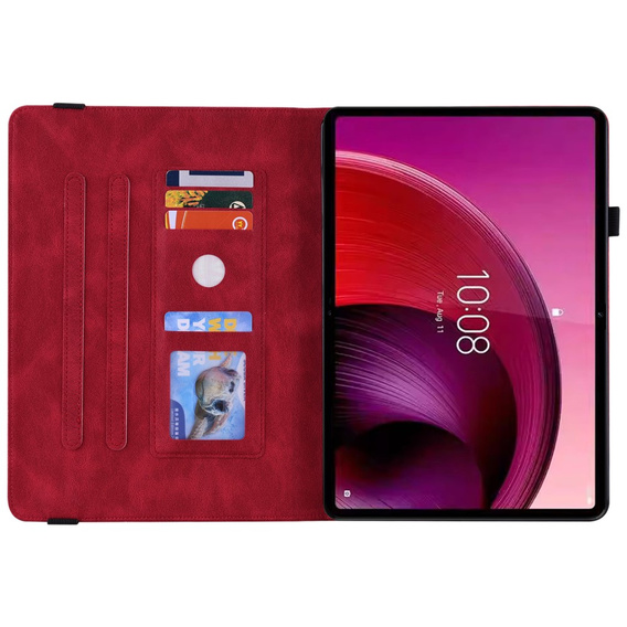 θήκη για το Lenovo Tab M11, Butterfly, κόκκινη