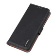 KHAZNEH θήκη RFID για Xiaomi Poco F6, Litchi Texture, μαύρη
