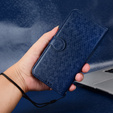 θήκη πτερύγιο για Motorola Edge 60 Pro, Wallet Rhombus, μπλε