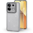 Θήκη για Xiaomi Redmi Note 13 Pro 5G, Glittery Powder, γκρι + 9H tempered glass