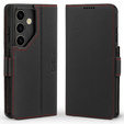 Δερμάτινη θήκη για Samsung Galaxy S24, ERBORD LeatherWallet, μαύρη