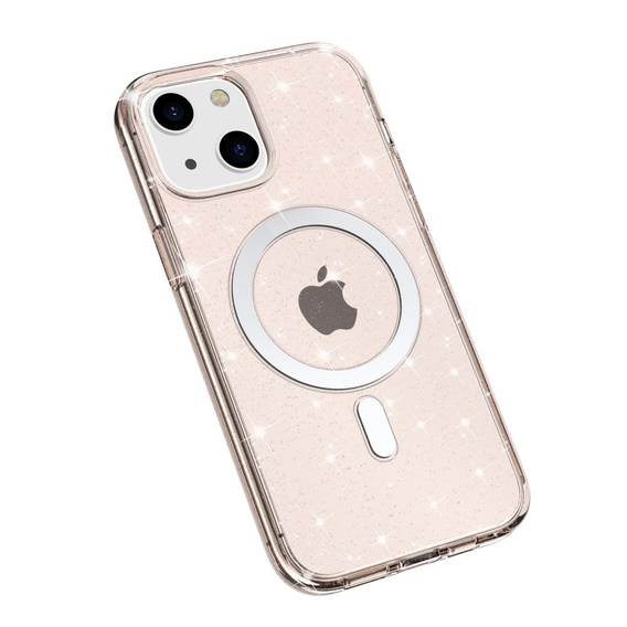 θήκη για iPhone 14 Plus, Glittery, για MagSafe, χρυσή