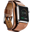 Δερμάτινο λουράκι για Apple Watch 1/2/3/4/5/6/7/8/SE/Ultra 42/44/45/49mm, καφέ