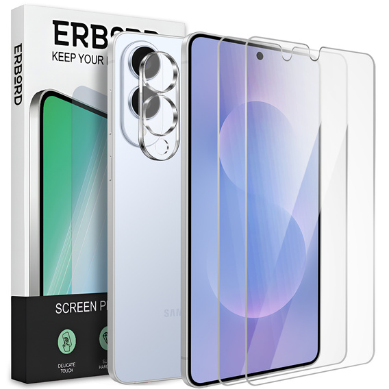2x Μετριασμένο γυαλί ERBORD 9H Hard Glass στην οθόνη για Samsung Galaxy S25 Edge