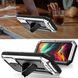 Θήκη για iPhone 15 Pro, R-JUST CamShield Slide, θωρακισμένη, ασημένια / μαύρη