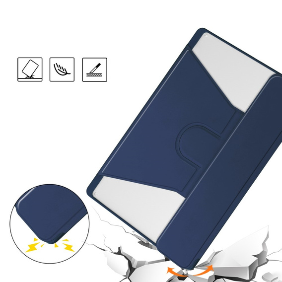 Θήκη πληκτρολογίου για Lenovo Tab M11, Rotary 360° Leather, σκούρο μπλε