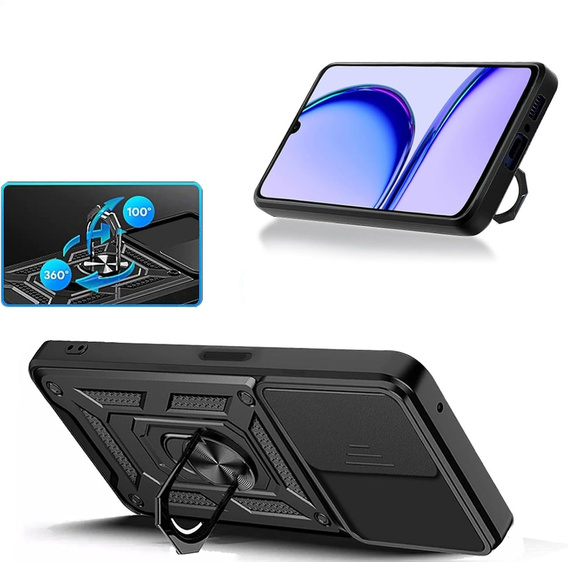 Θήκη για Realme Note 50, CamShield Slide, μαύρη