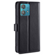 Θήκη με πτερύγιο για Motorola Edge 40 Neo, Wallet Zipper Pocket, μαύρη