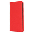 Θήκη με πτερύγιο για Samsung Galaxy S25, Litchi Skin Grain, κόκκινη