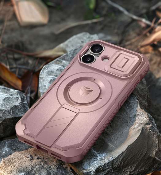 Θωρακισμένη θήκη για iPhone 16, Dexnor CamProtect MagSafe, ροζ