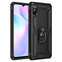 θωρακισμένη θήκη για Xiaomi Redmi 9A, Nox Case Ring, μαύρη