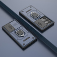 Θήκη για Samsung Galaxy S24 Ultra, KickStand Camera Lens, μπλε