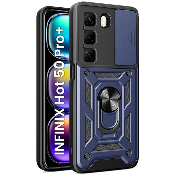 Θήκη για Infinix Hot 50 Pro+ 4G, CamShield Slide, μπλε