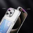 Θήκη για iPhone 16 Pro, Card Holder Kickstand, διαφανής